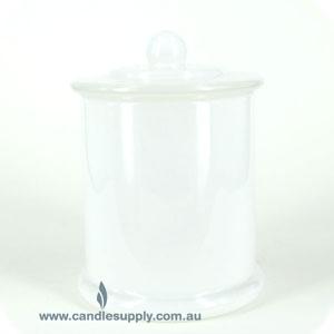 Candela Metro Jars - External Solid White - Knob Lid - Large