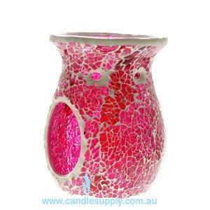 Mosaic - Pink Crackle - Tealight Burners