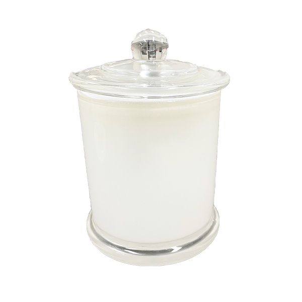 Candela Metro Jars - Opaque White - Knob Lid - Large