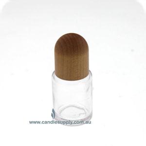 Fragrance Oil Bottle - Natural Wood Lid - Small