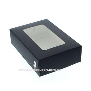 Spa-Cup Boxes - Holds 6 - BLACK - PVC Window