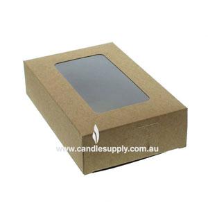 Spa-Cup Boxes - Holds 6 - NATURAL - PVC Window