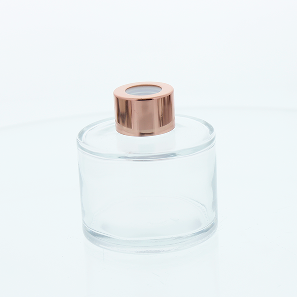 Glass Diffuser Bottle - 125ml - Round with Rose Gold Screw Cap