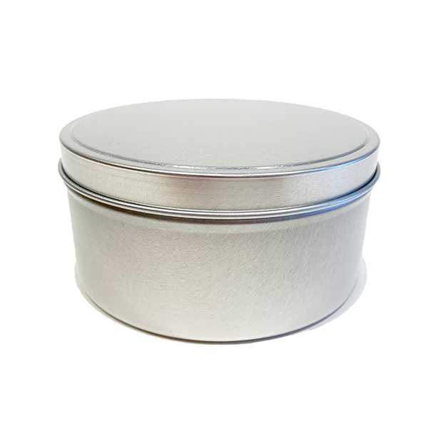 Travel Tins 12oz Silver Seamless with Solid Lid — Candle Supply NZ