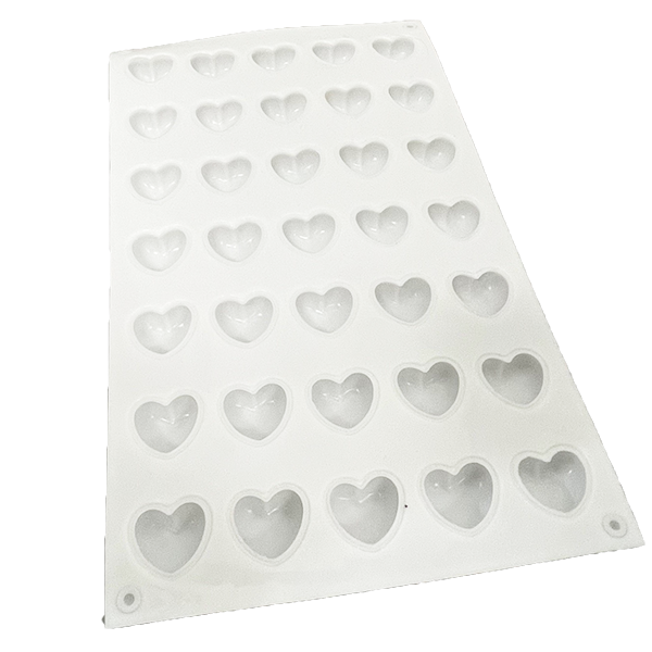 Silicone Soap Mould – 35 Cavity Hearts