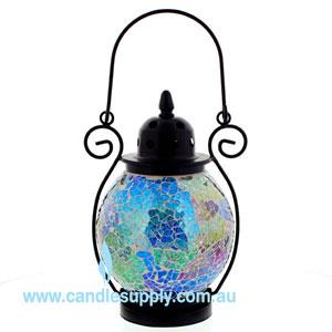 Mosaic - Sparkling Rainbow Crackle - Tealight Lanterns