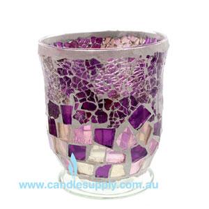 Mosaic - Dark & Light Purple Kaleidoscope Crackle - Hurricane - Large