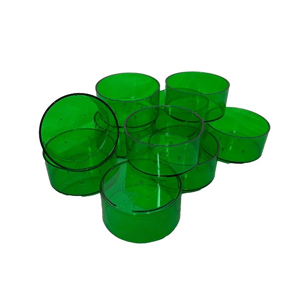 Tealights - Green Polycarbonate - 39mmD x 20mmH