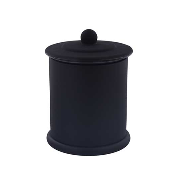 Candela Metro Jars - External Matt Black - Knob Lid - Large