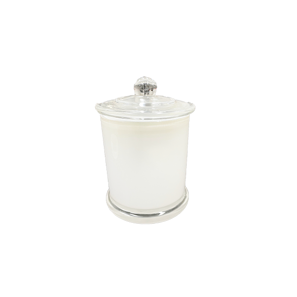 Candela Metro Jars - Opaque White - Knob Lid - Small