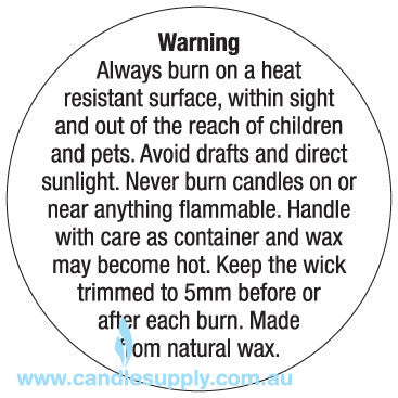 Caution Labels - Natural Wax - Small - 3.0cm