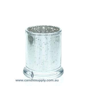 Candela Metro Jars - Sparkling Silver - No Lid - Small