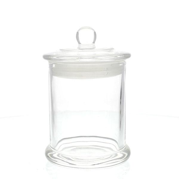 Candela Metro Jars - Clear Glass - Knob Lid - Medium