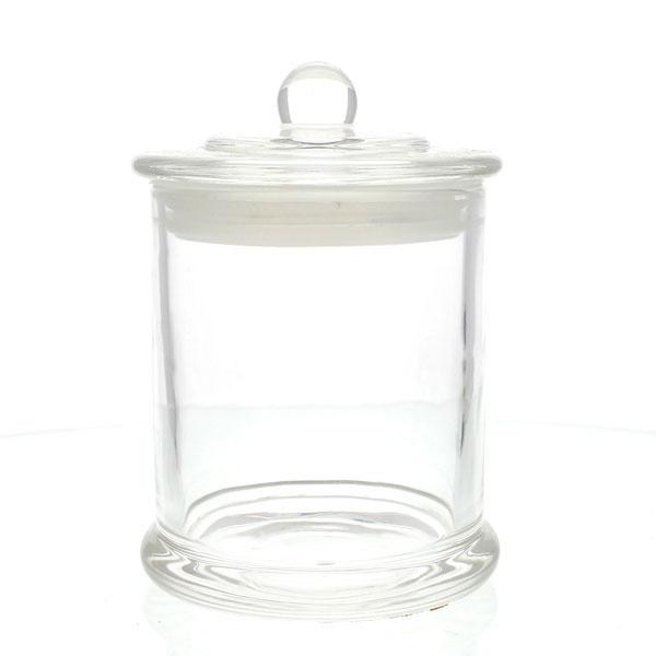 Candela Metro Jars - Clear Glass - Knob Lid - Large
