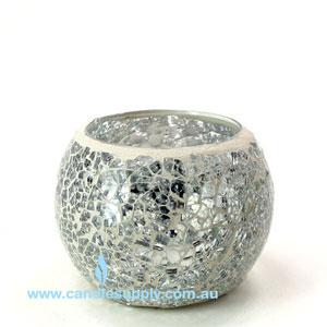 Mosaic - Silver Crackle - Medium