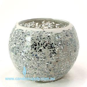Mosaic - Silver Crackle - Large
