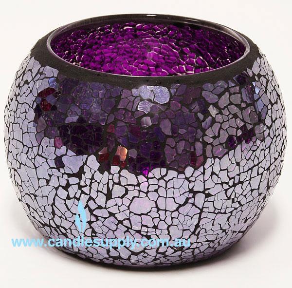 Mosaic - Purple Mirror Crackle - Large