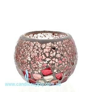 Mosaic - Powder Pink Kaleidoscope Crackle - Medium
