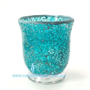 Mosaic - Turquoise Crackle - Hurricane - Large