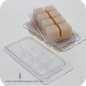 Clamshell for wax melts 5 cavity snap bar x100
