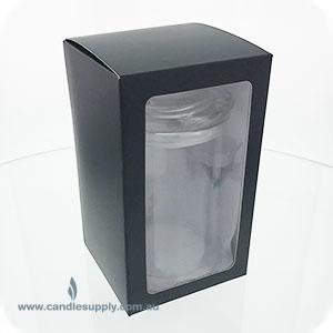Fiesta - Gift Box - MEDIUM - BLACK - PVC WINDOW