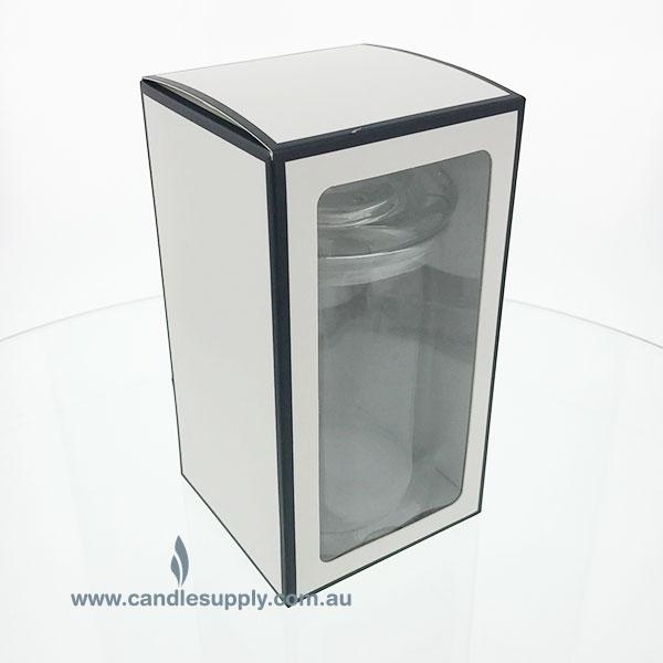 Fiesta - Gift Box - MEDIUM - WHITE/BLACK - PVC WINDOW