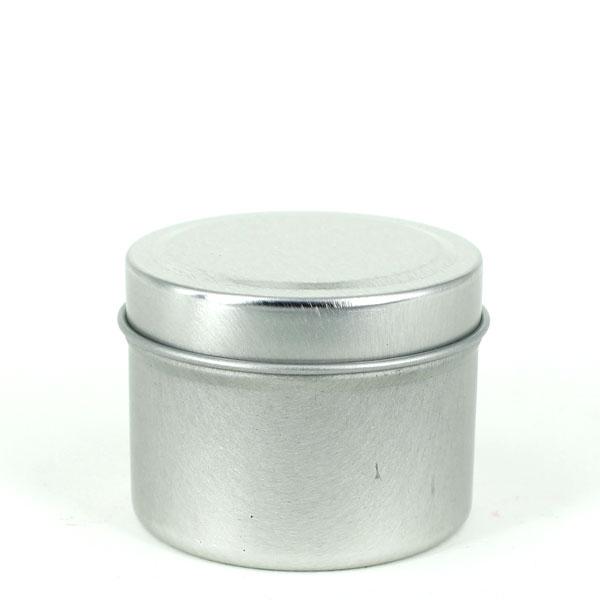 Travel Tins - 2oz - Silver - Seamless with Solid Lid