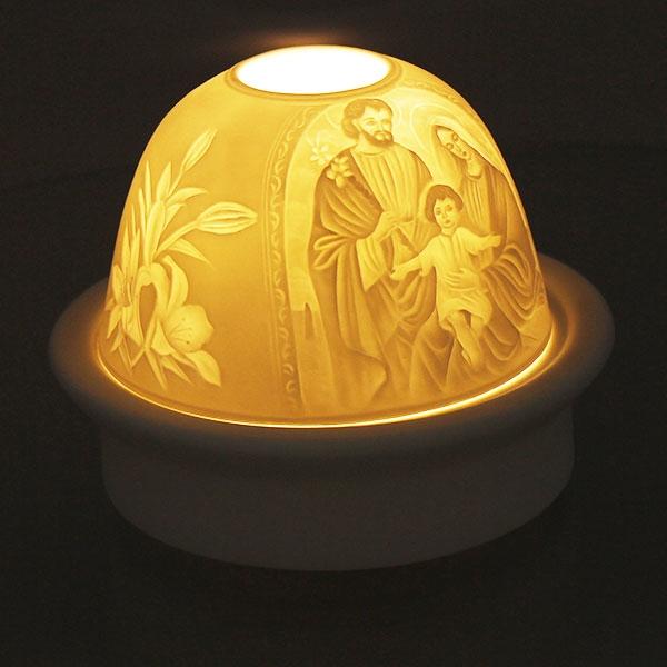 Luminous Holy Family - White Porcelain LED Night Light