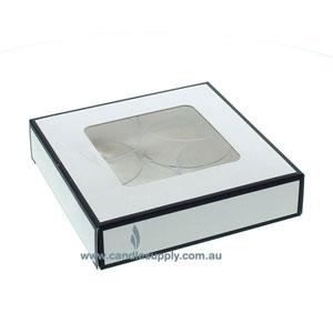 Maxi-Cup Boxes - Holds 4 - WHITE/BLACK - PVC Window