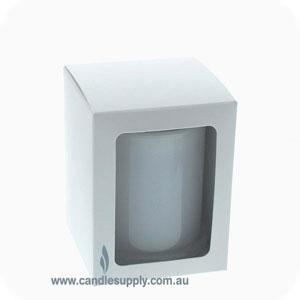 Candela Metro - FLAT Lid - Gift Box - Medium - WHITE - WINDOW