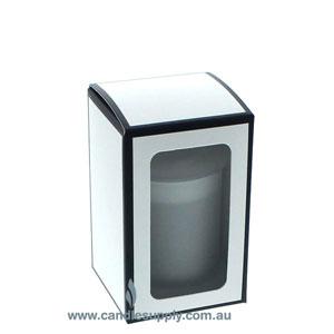Candela Metro - KNOB Lid - Gift Box - Small - WHITE/BLACK - WINDOW