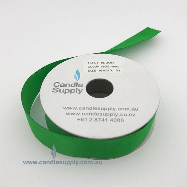 Satin Ribbon Double Faced - 16mm Wide - Emerald
