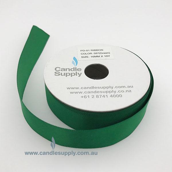 Satin Ribbon Double Faced - 16mm Wide - Forest Green