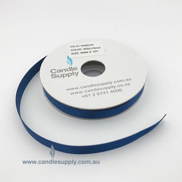 Satin Ribbon Double Faced - 6mm Wide - Light Navy