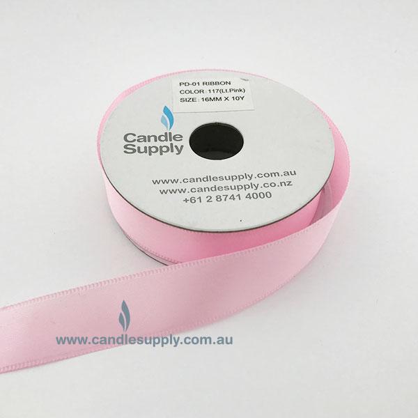 Satin Ribbon Double Faced - 16mm Wide - Light Pink
