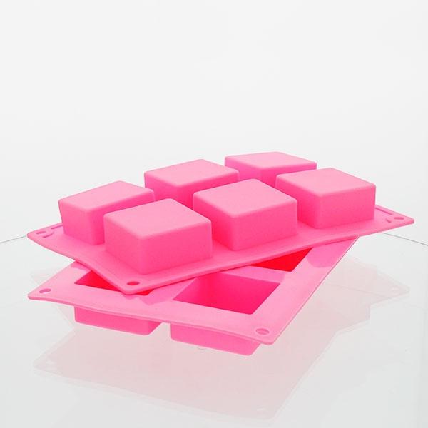 Silicone Soap Mould – 6 Cavity - Square
