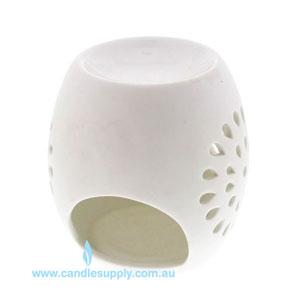 Luminous Starburst - White Porcelain Tealight Burner