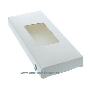 Tealight Boxes Tall - Holds 10 - WHITE - PVC Window