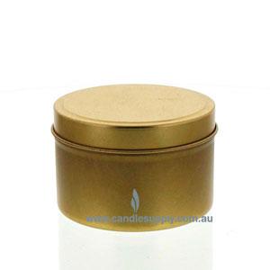 Travel Tins - 6oz - Gold - Seamless with Solid Lid